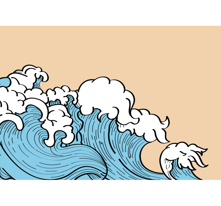 70 æstetisk pop bølge vintage fototapet - TenStickers