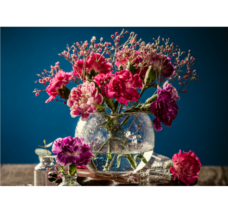 Fototapet blomster livlig blomsterkomposition - TenStickers