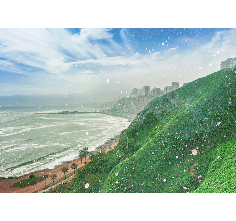 Strand i barranco natur fototapet - TenStickers