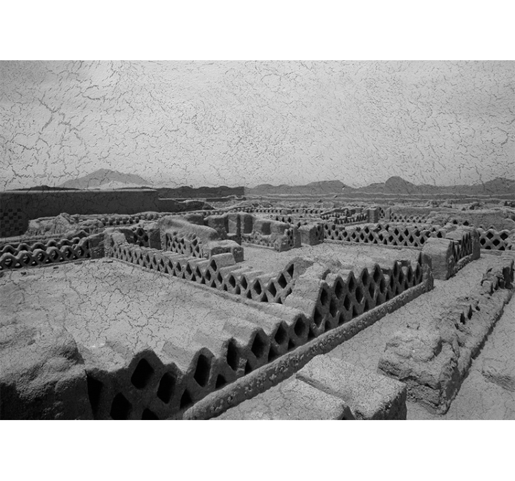 Fototapet ørken ørkenlandskab silhuet - TenStickers