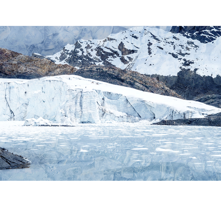 Fototapet bjerg majestætisk gletsjerkæde - TenStickers