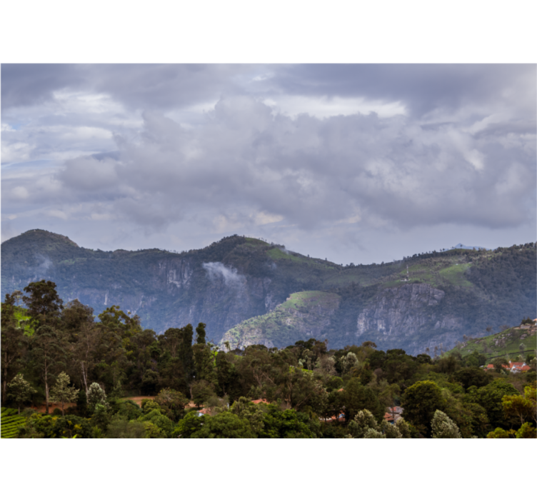 Landskab fototapet rolig bjergudsigt - TenStickers