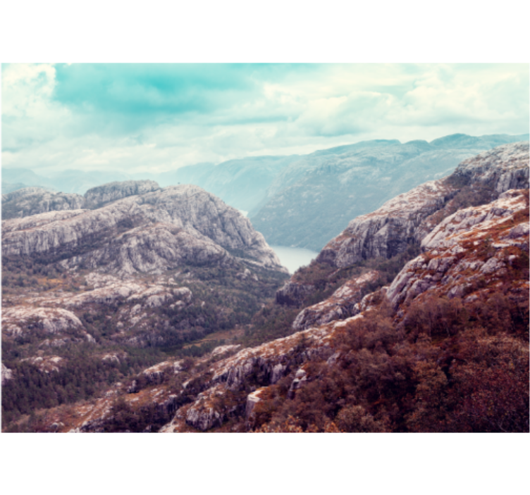 Norske rocky mountains natur fototapet - TenStickers