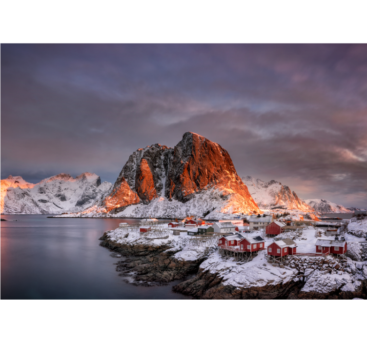 Norsk bjergside natur fototapet - TenStickers