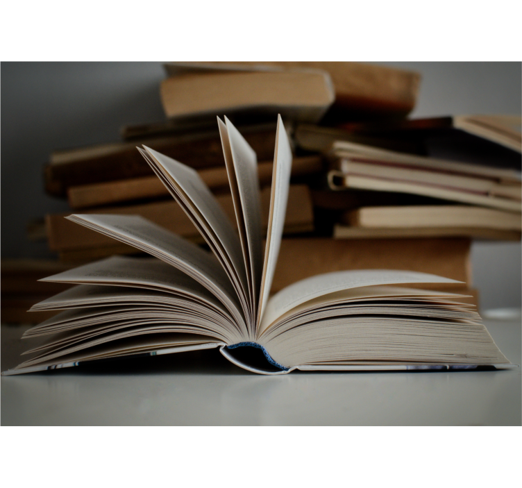 åben bog vintage fototapet - TenStickers