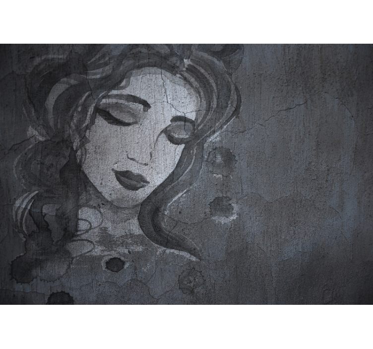 Fototapet kunst elegant kvindeportræt - TenStickers