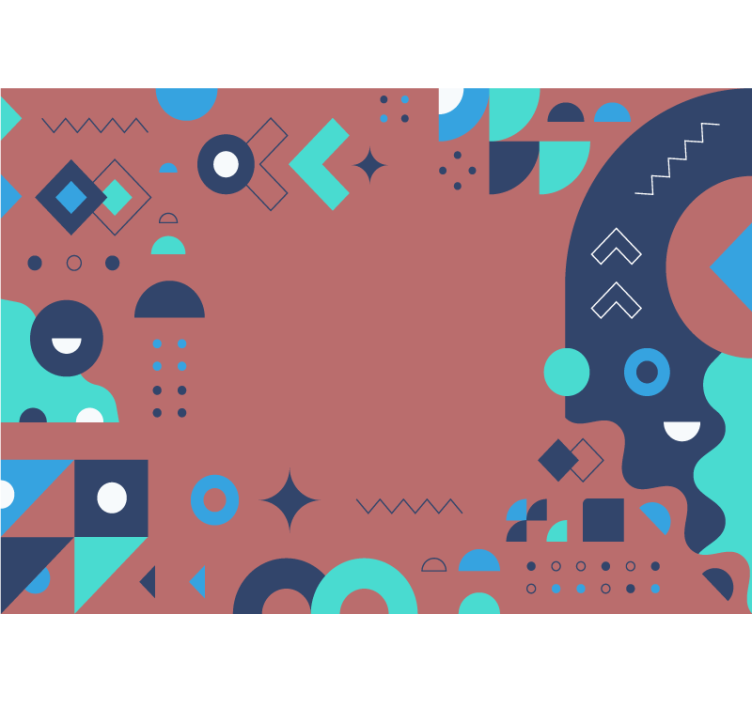 Fototapet abstrakt geometrisk mønsterkomposition - TenStickers