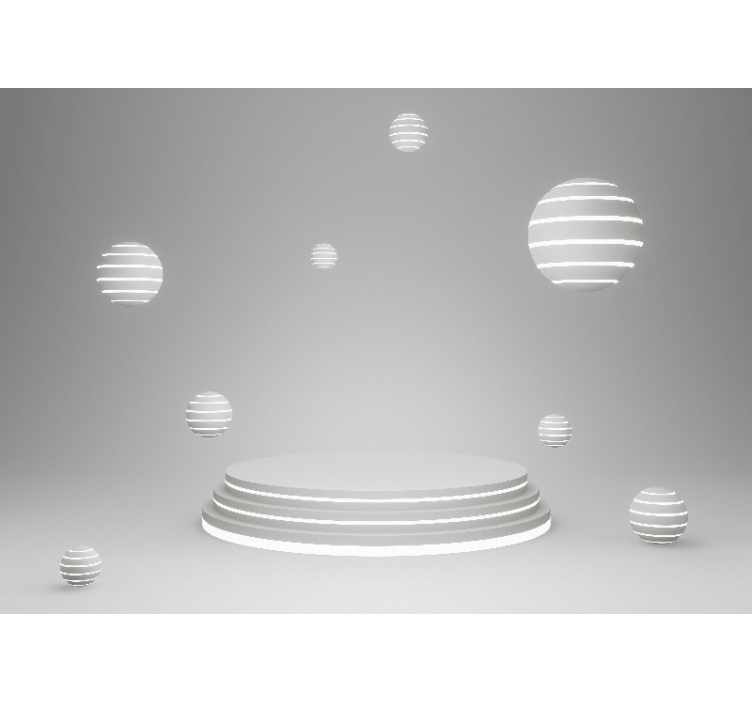 Fototapet abstrakt geometriske flydende former - TenStickers