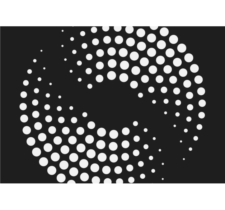 Hvide prikker uendelig tunnel 3d fototapet - TenStickers