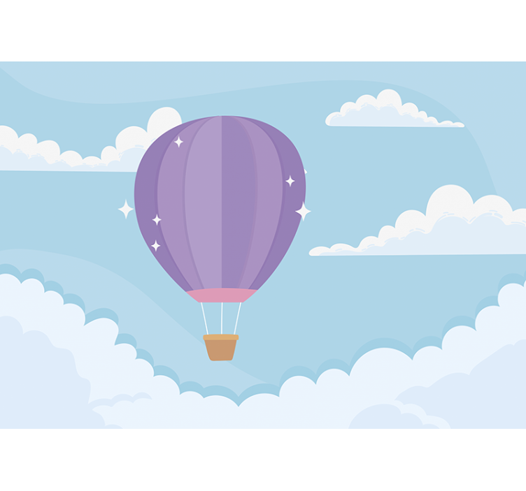 Lyse luftballon himmel skyer fototapeter - TenStickers