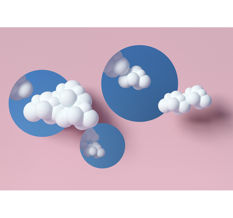 Fototapet abstrakt puffy clouds leg - TenStickers