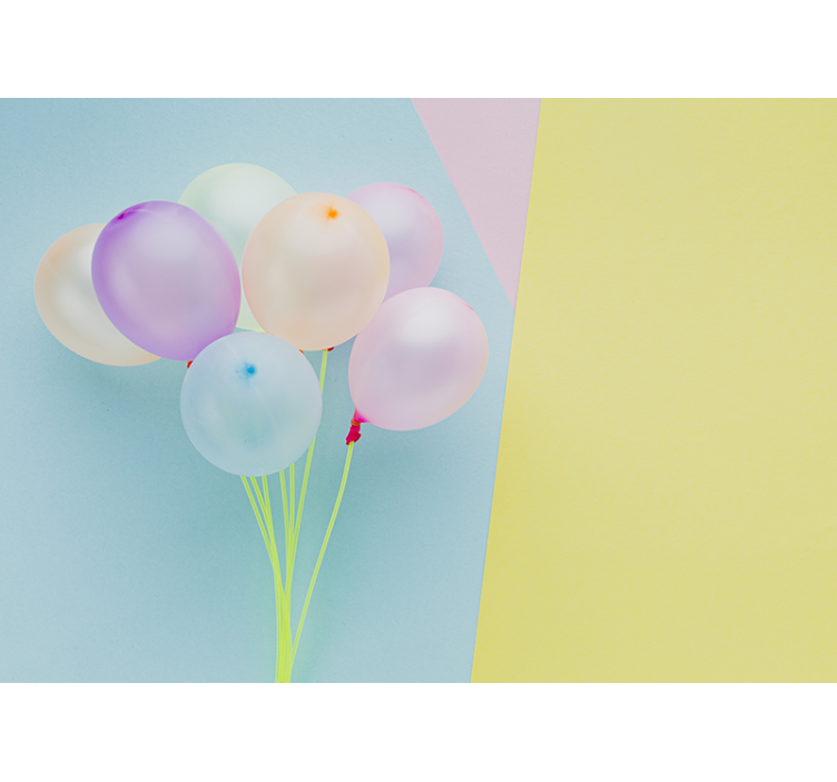 Fototapet til børneværelse farverigt ballonarrangement - TenStickers