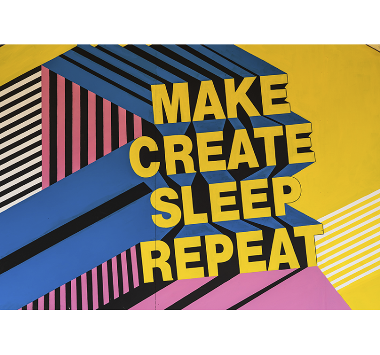 Tekst foto graffiti pop urban kunst fototapet - TenStickers