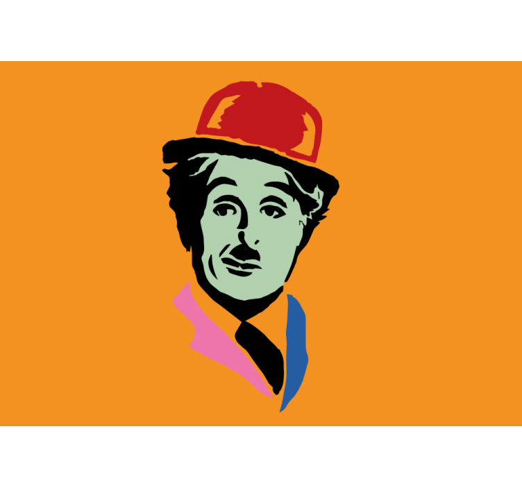 Charlie chaplin pop art urban art fototapet - TenStickers
