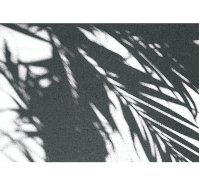 Natur fototapet med skyggefulde palmemønstre - TenStickers