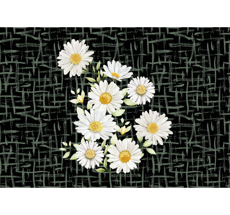 Fototapet blomster margueritarrangement - TenStickers