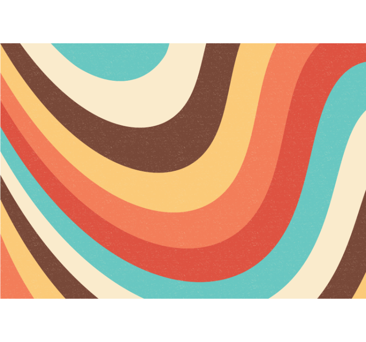 Fototapet abstrakt buede farvebølger - TenStickers