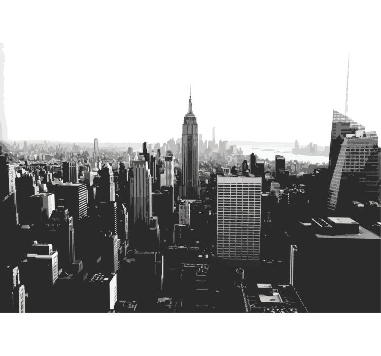 New york fototapet skyline med empire state - TenStickers