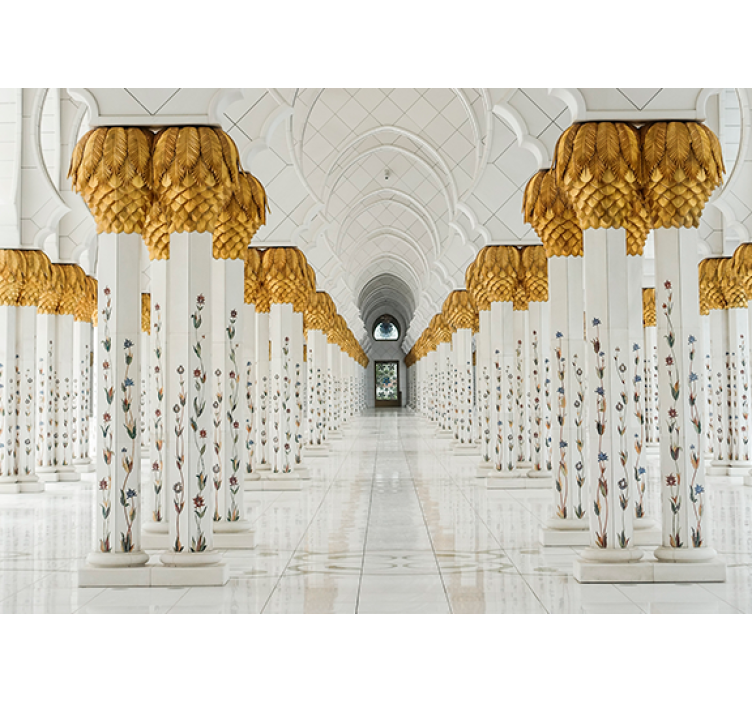 Afrikansk fototapet majestætisk søjle foyer - TenStickers