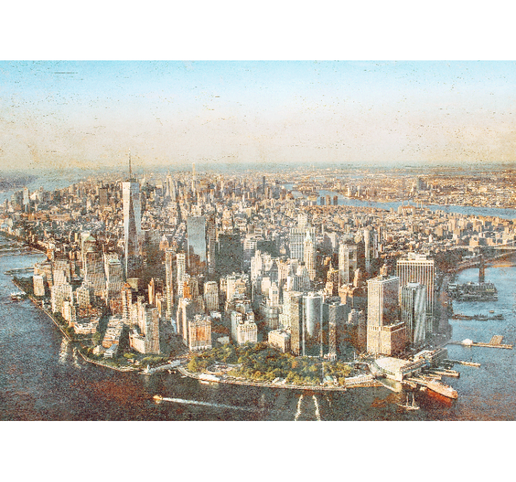 Fototapet af byer aerial view manhattan - TenStickers