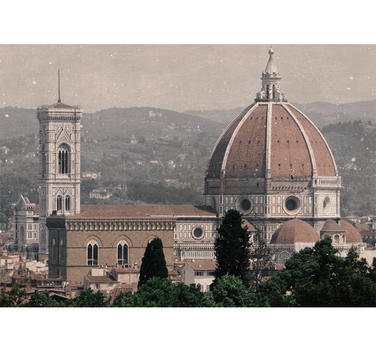 Fototapet af byer firenze katedral udsigt - TenStickers
