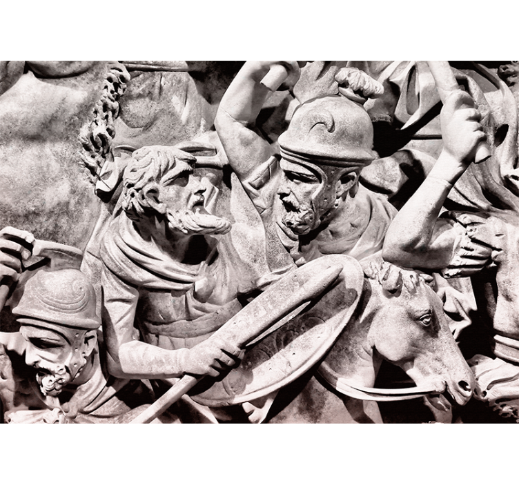 Klassiske kunst fototapet gammel kamp scene - TenStickers