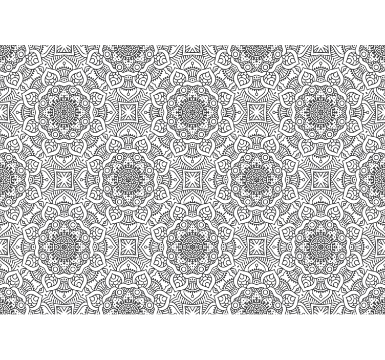 Fototapet mandala med indviklede geometriske mønstre - TenStickers