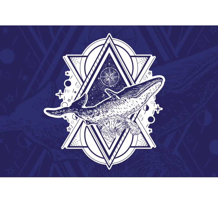 Fototapet dyr majestisk hval design - TenStickers
