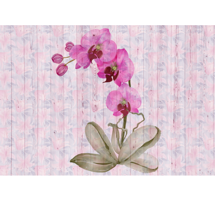 Fototapet blomster pink orkidé blomster - TenStickers