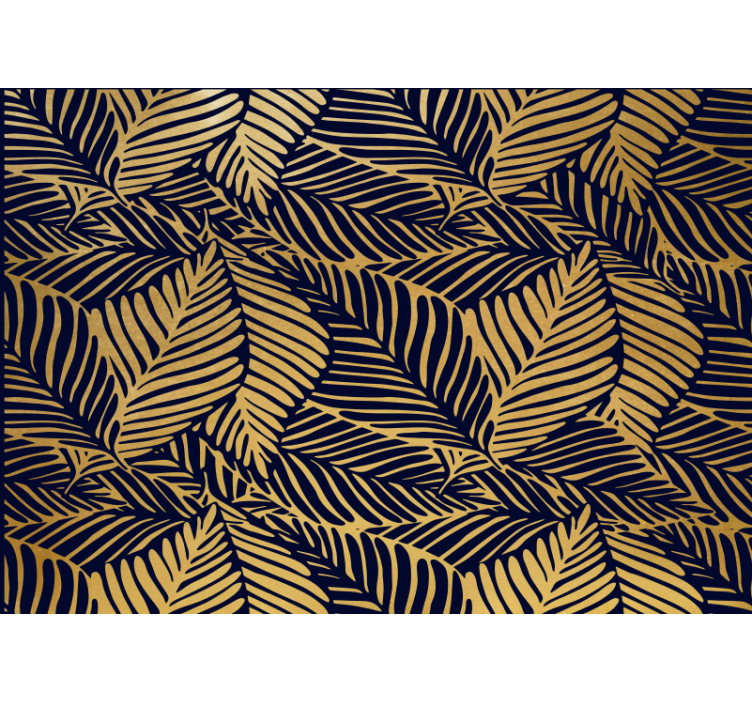 Natur fototapet detaljerede bladmønstre - TenStickers