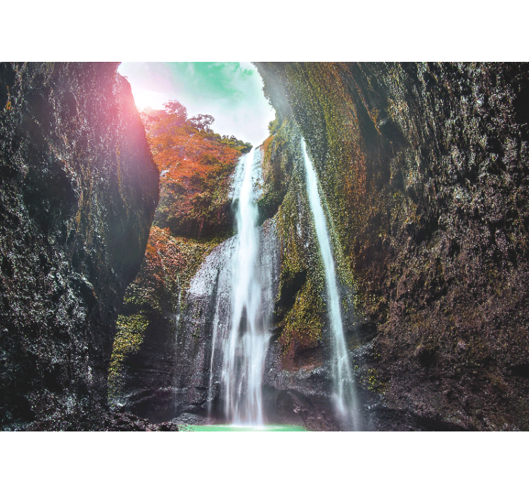 Fototapet vandfald majestætisk kaskade landskab - TenStickers