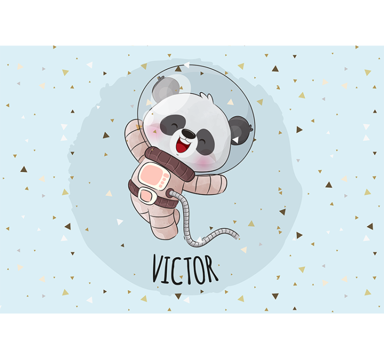 Fototapet dyr glad astronaut panda - TenStickers