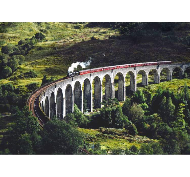 Fototapet af byer ikonisk jernbane bro - TenStickers