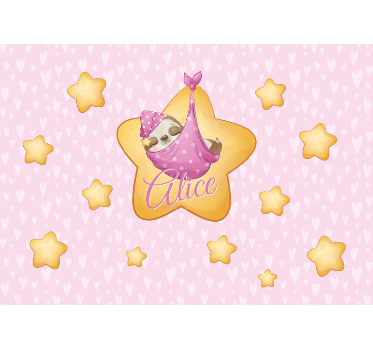 Babyværelse fototapet dovendyr i stjerner - TenStickers