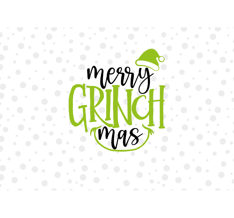 Festlig grinch-hilsen fototapet jul - TenStickers