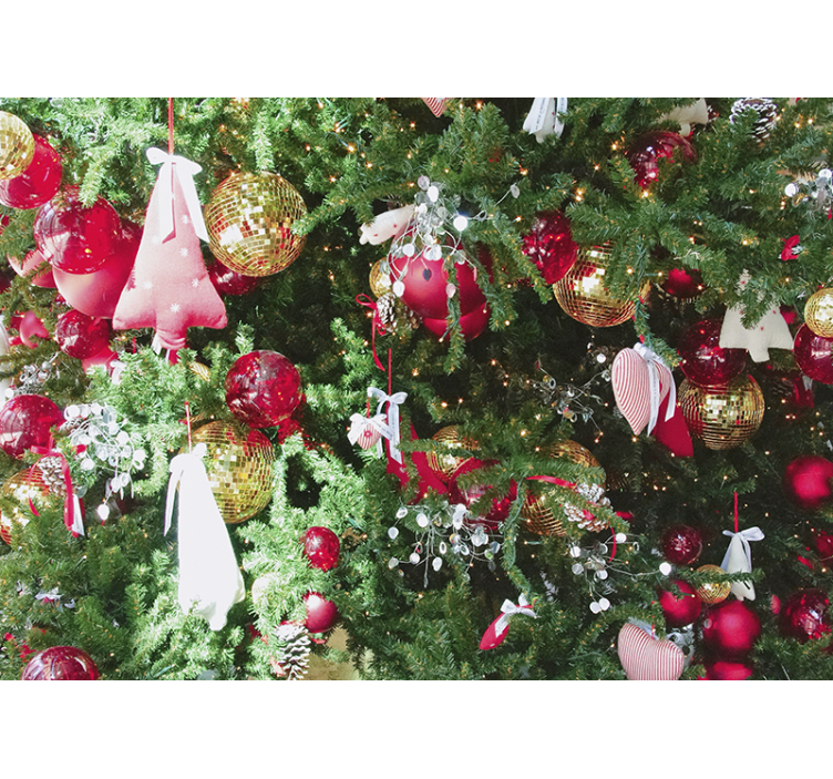 Fototapet jul med festlige julepynt - TenStickers