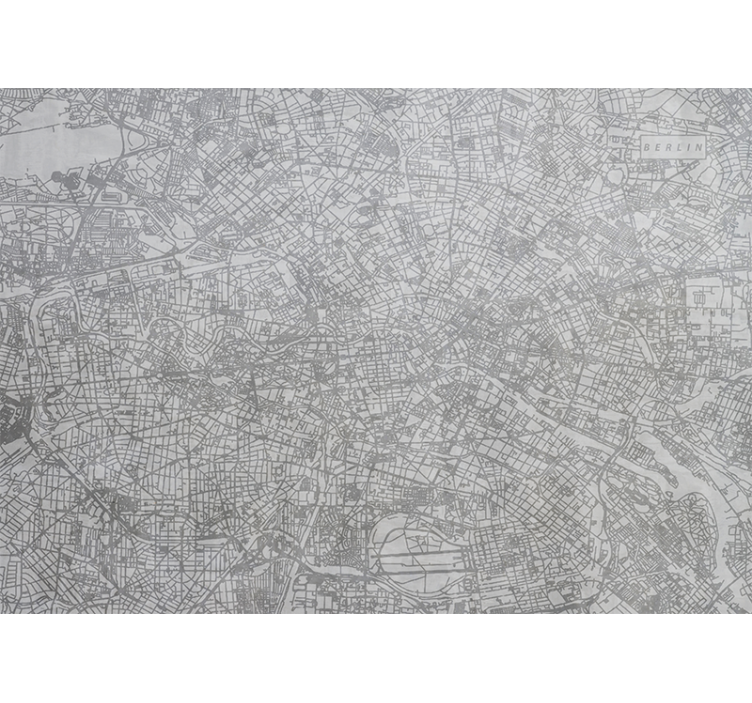Berlin fototapet detaljeret kort over berlin - TenStickers
