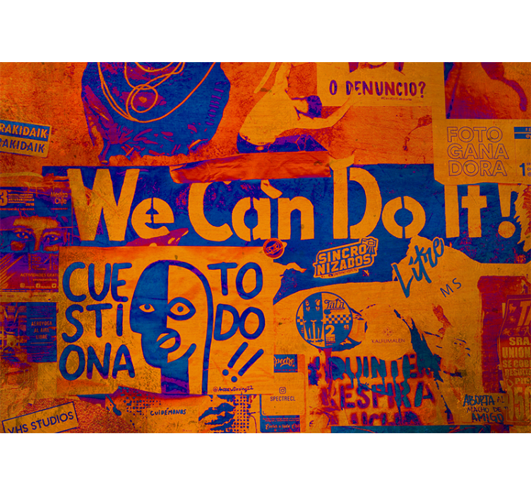 Graffiti fototapet styrket udtryk - TenStickers