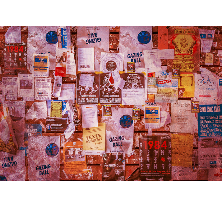 Graffiti fototapet bybillede collage - TenStickers