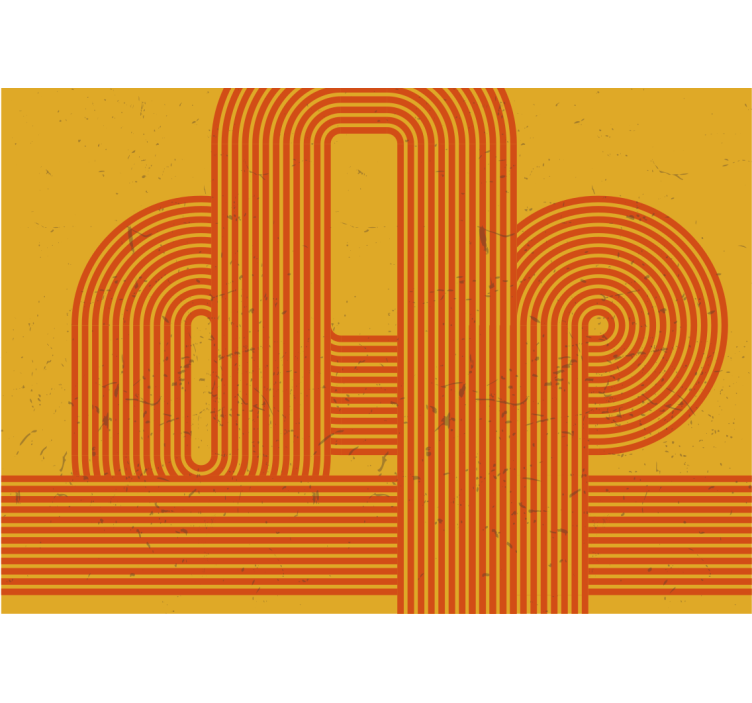 Fototapet abstrakt buede linjemønstre - TenStickers