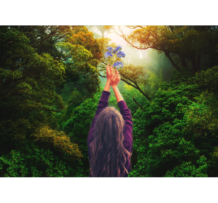 Natur fototapet stræben efter blomster - TenStickers