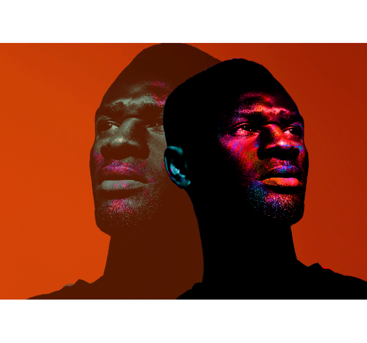 Fototapet med folk dynamiske portræt silhuetter - TenStickers