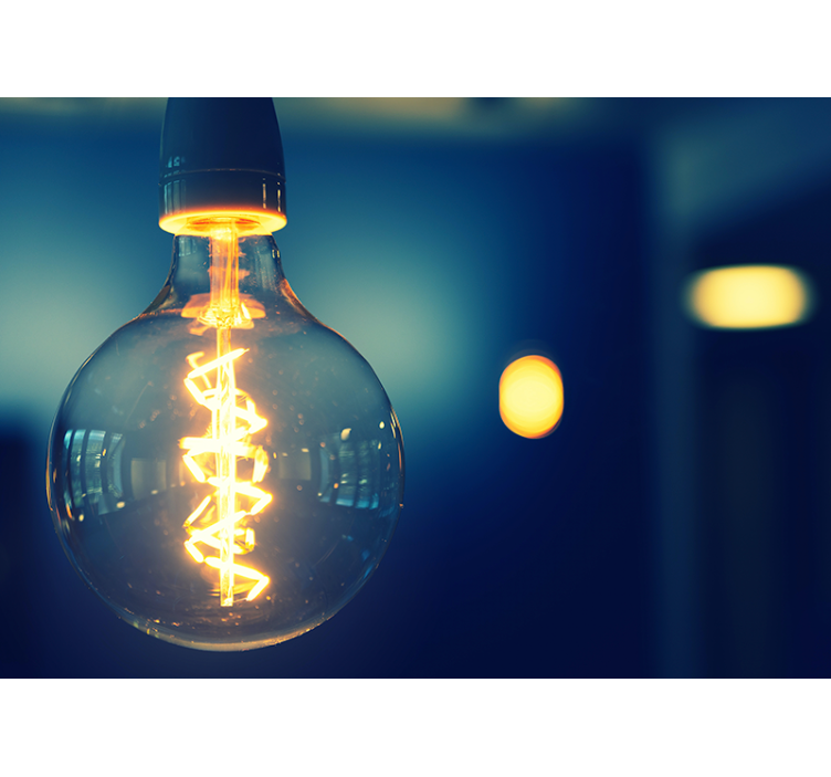 Citat fototapet elegant lampe - TenStickers