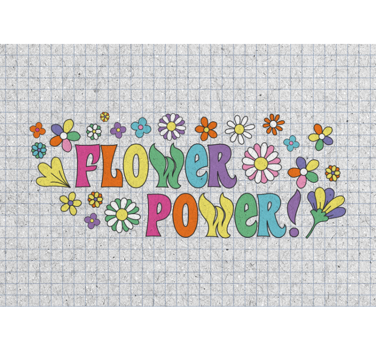Fototapet blomster med blomsterkraft design - TenStickers