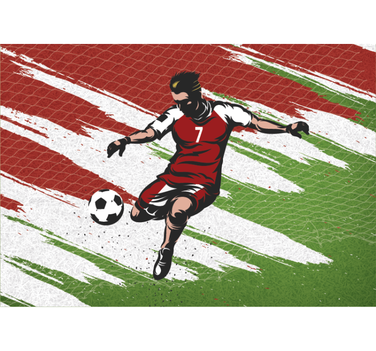 Dansk fodboldspiller scorer fototapet - TenStickers