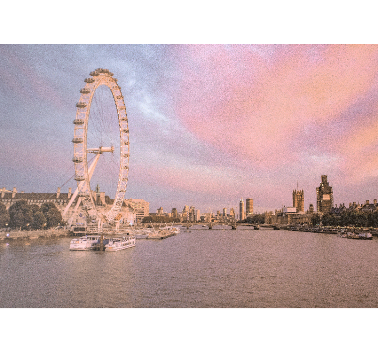 London fototapet med udsigt over london eye - TenStickers