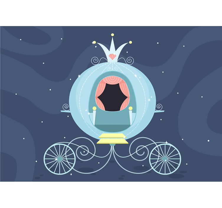 Eventyrvogn fototapet til børneværelse - TenStickers