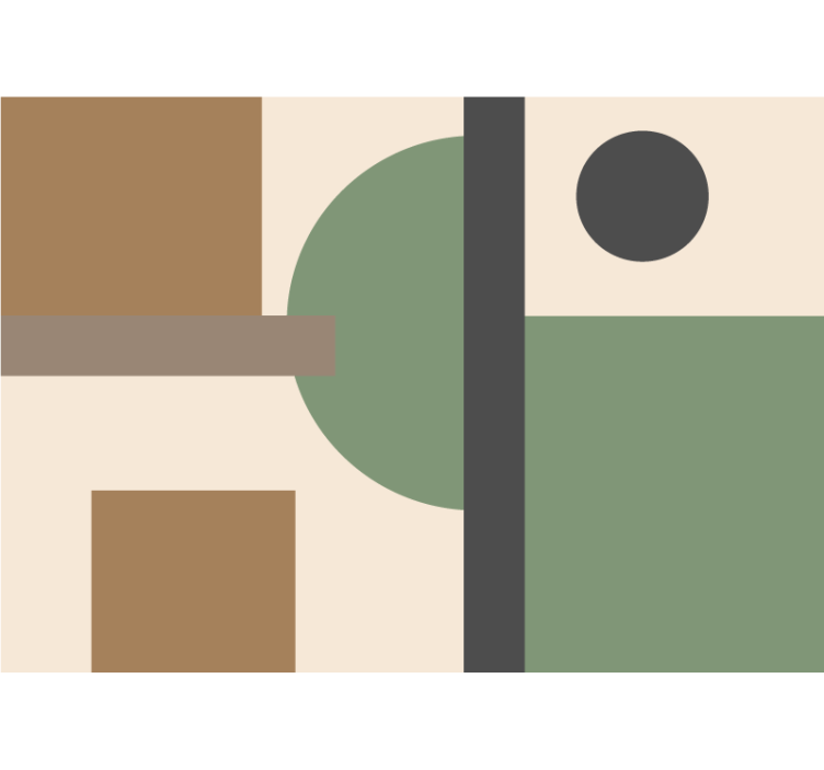 Naturlige farver geometriske kunst fototapeter - TenStickers