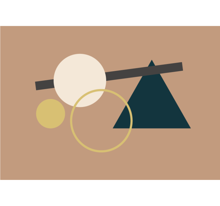 Fototapet abstrakt geometrisk formkonfiguration - TenStickers