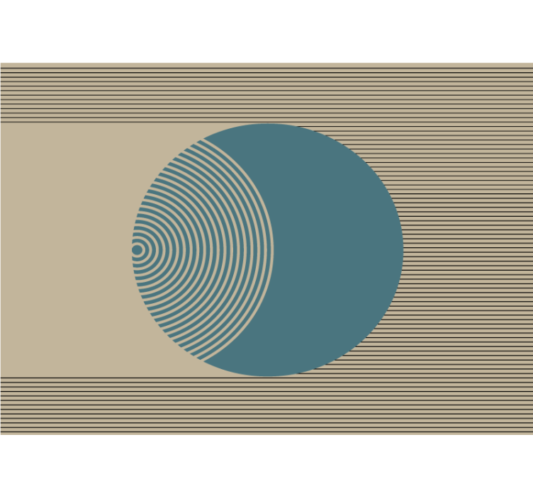 Geometrisk cirkelmønster fototapet abstrakt - TenStickers